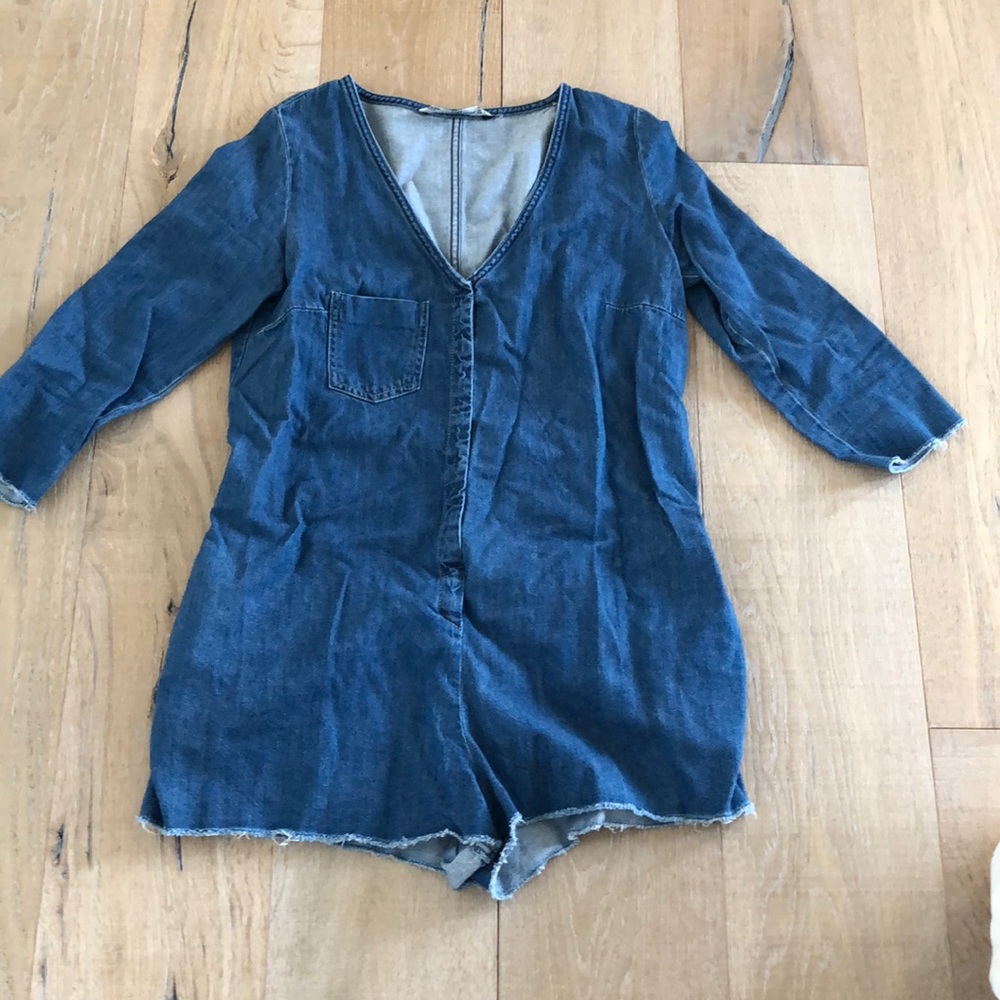 Zara Denim Romper